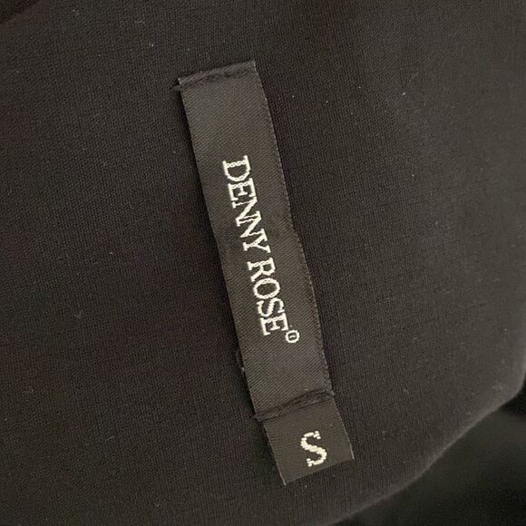 Denny Rose Black Mini Bow Neckline Dress Size Small - Picture 9 of 12